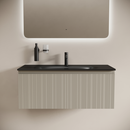 Тумба под раковину Sancos Code CD100GP серая платина фото