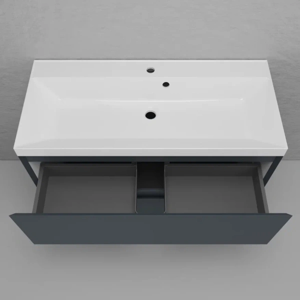 Тумба напольная под раковину Style line Манхэттен 100 ЛС-00002369 графит фото