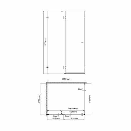 Душевой уголок WasserKRAFT Paar 88H10-TG 120x100 розовое золото/тонированное стекло фото