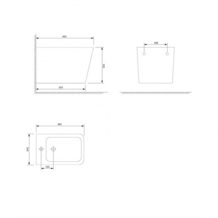 Биде подвесное Omnires Fontana FONTANABIBP фото