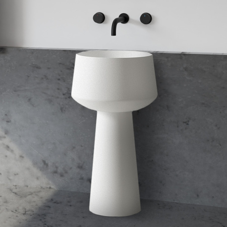 Напольная раковина Abber Stein AS2508 50x50 белая матовая фото