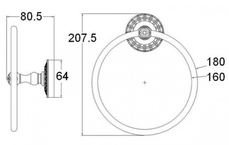 Полотенцедержатель кольцо Zorg Antic AZR 11 SL фото