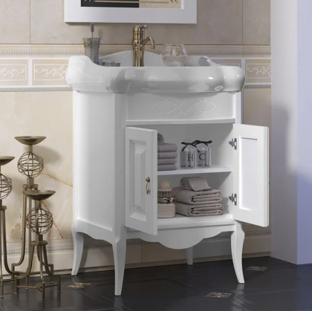 Мебель для ванной Opadiris Лоренцо 60 белая матовая фото