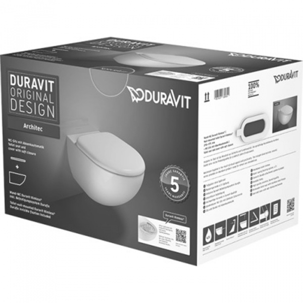 Унитаз подвесной Duravit Architec 45720900A1 с сиденьем soft close фото