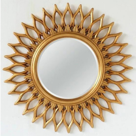 Зеркало в раме солнце Art-Zerkalo GoldStar MH2270GL фото