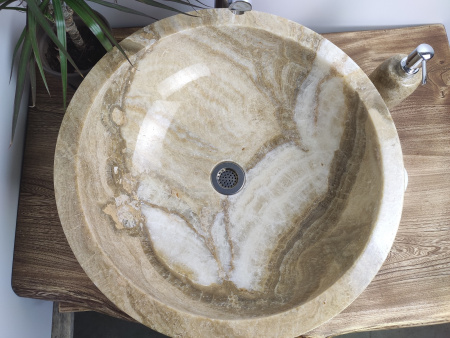 Накладная раковина из оникса Indo Bowl Sunset Big BO-00003 фото