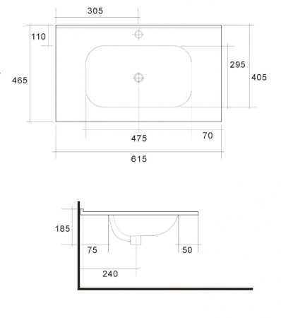 Раковина Art&Max AM7110-60 60 см фото