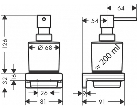 Дозатор для жидкого мыла Hansgrohe AddStoris 41745000 хром фото