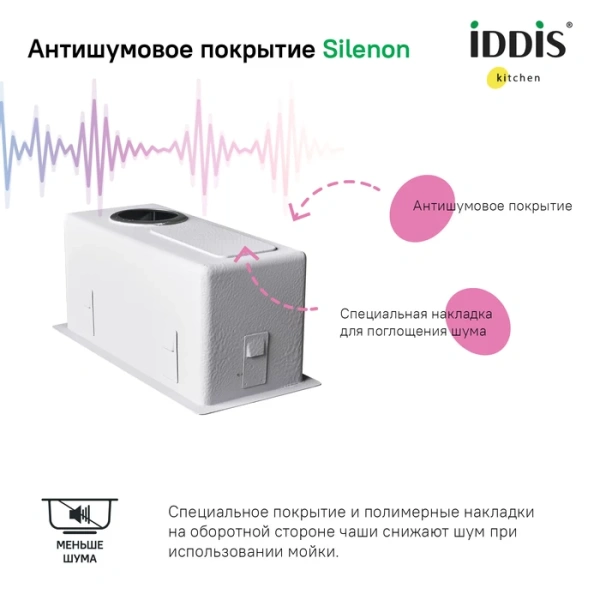 Мойка для кухни из нержавеющей стали Iddis Edifice EDI21S0i77 21x44 фото