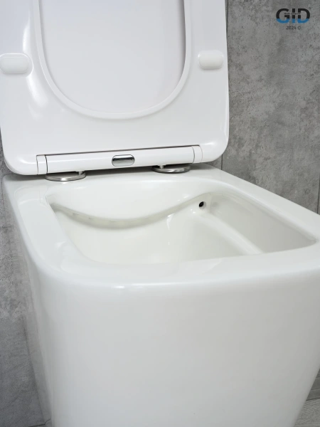 Подвесной унитаз безободковый Gid Tr2143 с сиденьем фото