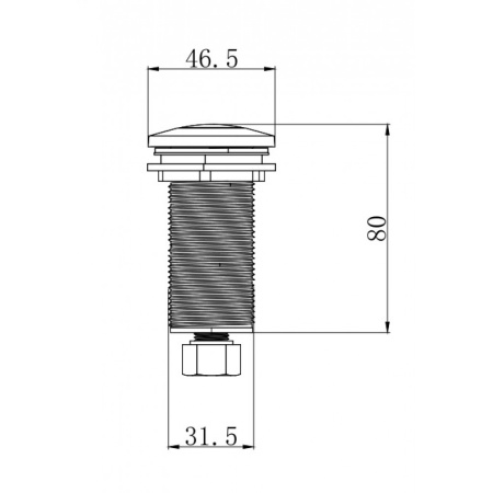 Пневмокнопка для измельчителя пищевых отходов Milacio MC.032.GD брашированное золото фото