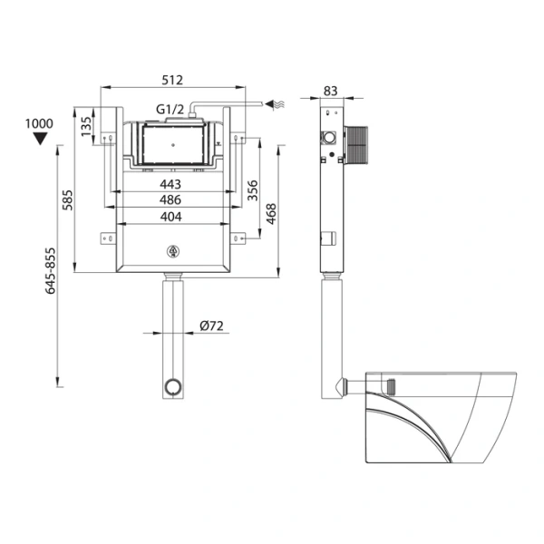 Бачок скрытого монтажа Iddis Profix PRO000Ci32 фото