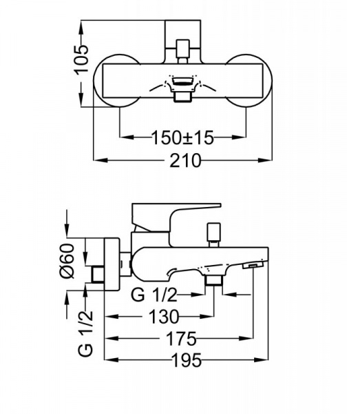 Смеситель для ванны с душем Cezares Stella STELLA-VM-01-Cr фото