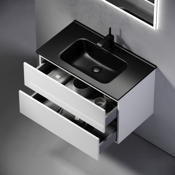 Тумба под раковину Sancos Urban UR80W белый глянец фото