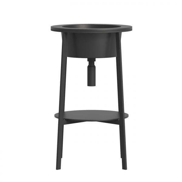 Консоль с керамической раковиной Abber Bequem AC2130MB черная матовая фото