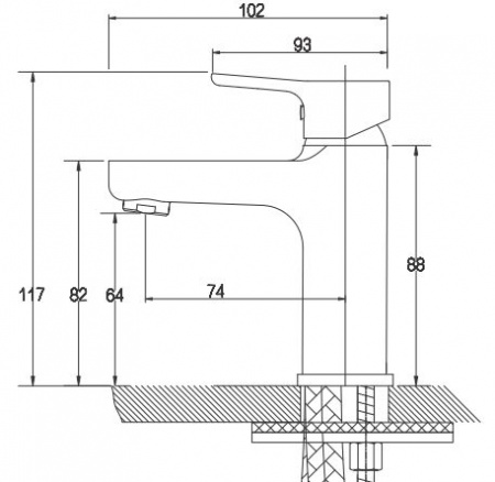 Смеситель для раковины Kaiser Vega 63011 фото