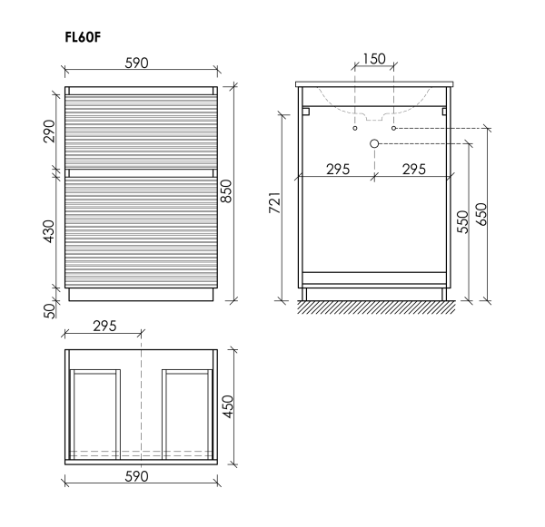 Тумба под раковину Sancos Folk Floor FL60FW белая фото