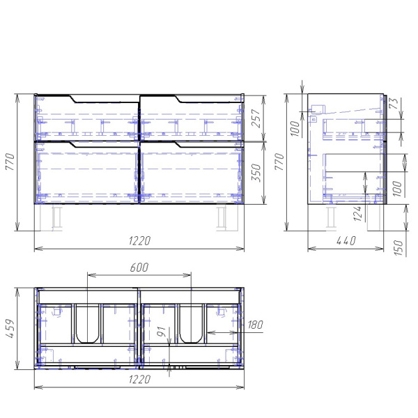 Тумба под раковину Alvaro Banos Armonia maximo 8404.0800 125 см фото