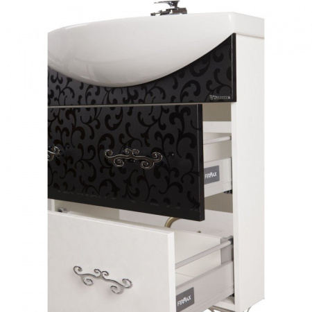 Тумба под раковину Bellezza Маргарита-65 черная фото
