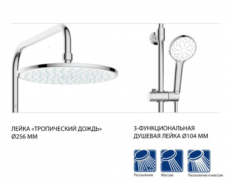 Душевая система (стойка) Lemark LM8810C фото