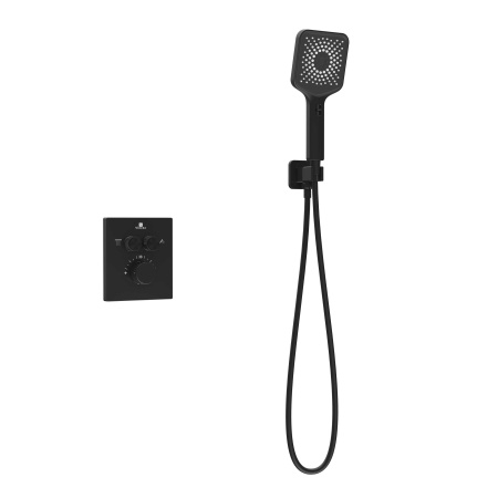 Душевая система скрытого монтажа с термостатом Vincea Inspire VSFW-3I21MT4MB черная матовая фото