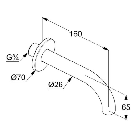 Излив для ванны Kludi Bozz 3850505 фото