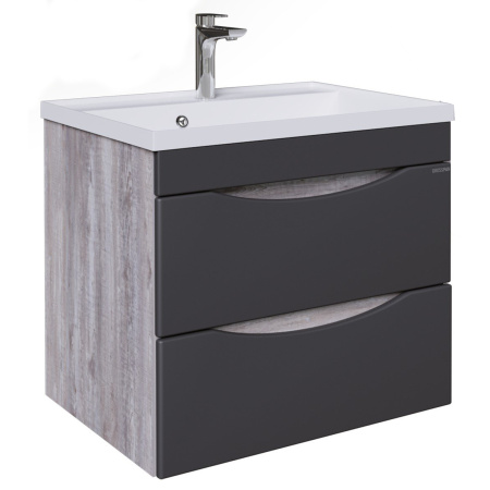 Тумба под раковину Grossman Талис-60 106008 бетон пайн/графит фото
