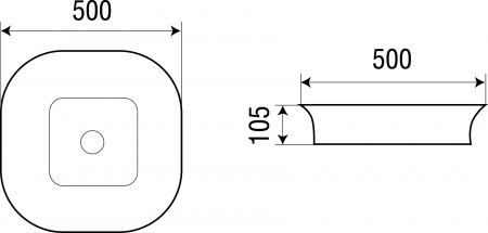 Накладная раковина WeltWasser Elbach ELBACH 2246 50х50 фото
