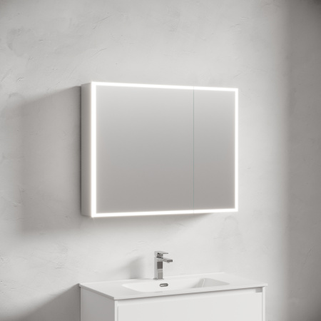 Зеркало-шкаф с подсветкой Sancos Evoke SC8090 90x70 фото