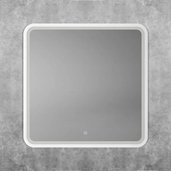 Зеркало с подсветкой Art&Max Genova AM-Gen-800-800-DS-F-White 80x80 фото