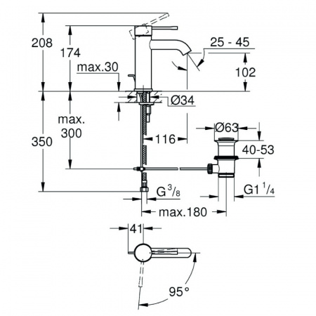 Смеситель для раковины Grohe Essence New 23589DA1 фото