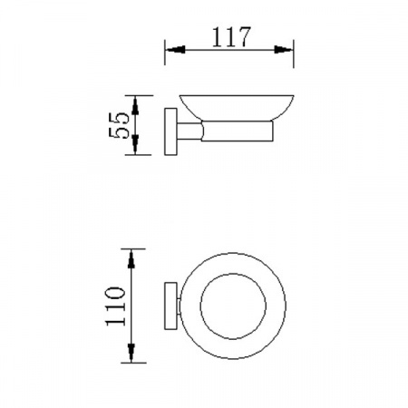 Мыльница настенная Rush Victoria VI71411 фото