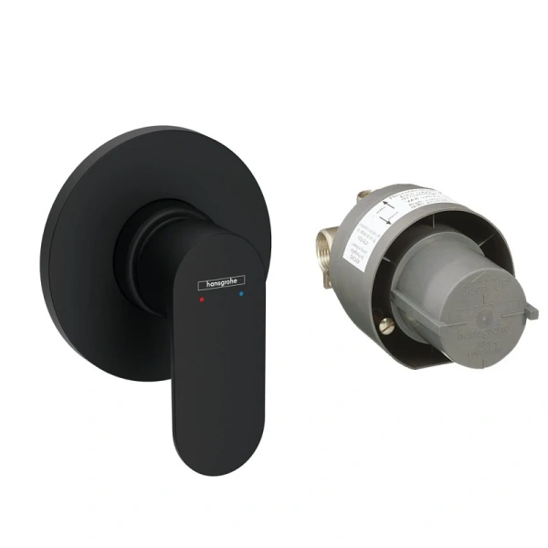 Смеситель для душа Hansgrohe Rebris S 72648670 черный матовый фото