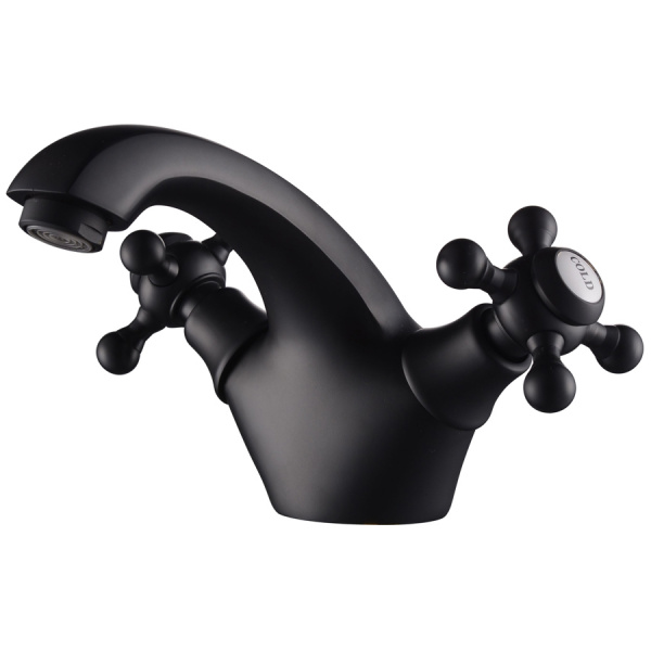 Смеситель для раковины двухвентильный Kaiser Grace 52011-2 черный матовый фото