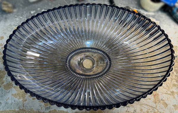 Накладная раковина стеклянная CeramaLux NC GL49-L1 51x35 голубая фото