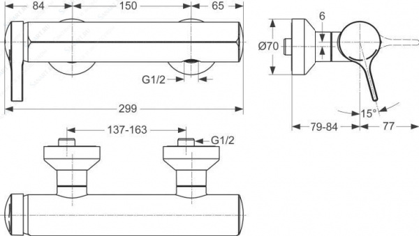Смеситель для душа Ideal Standard Melange A4269AA фото