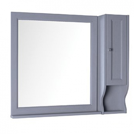 Зеркало со шкафчиком ASB-Woodline Гранда 11481+11485 серое фото