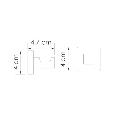 Крючок для ванной одинарный WasserKRAFT Rhin K-8723 хром матовый фото