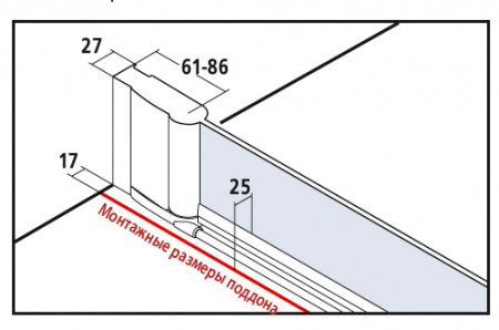 Душевая дверь Kermi Atea AT 1TR 10018VAK 100x185 R фото