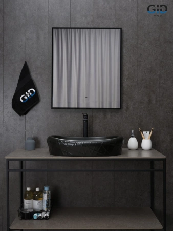 Накладная раковина GID Bm777 53357 60x39 черная матовая фото