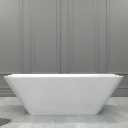 Ванна из искусственого камня Abber Stein AS9619 180x85 белая матовая фото