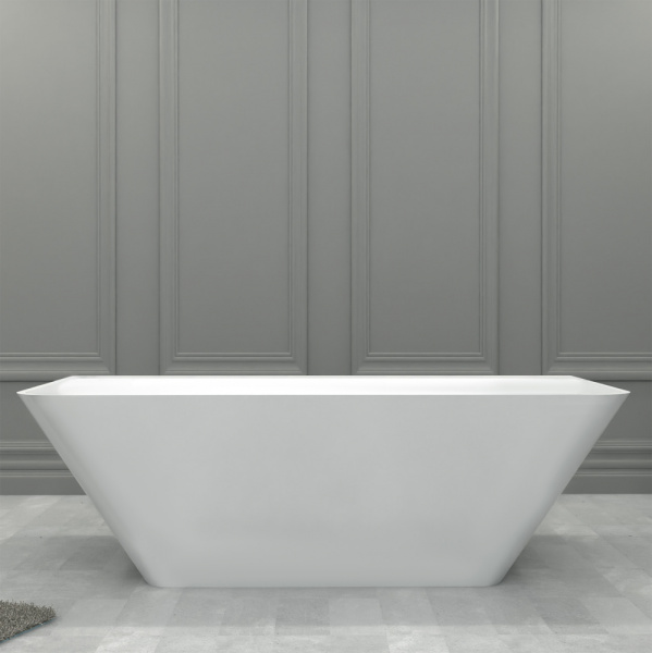 Ванна из искусственого камня Abber Stein AS9619 180x85 белая матовая фото