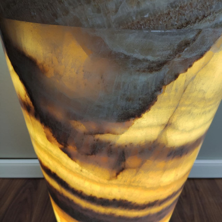 Раковина напольная из оникса Yellow ON-01355 (45*45*90) фото