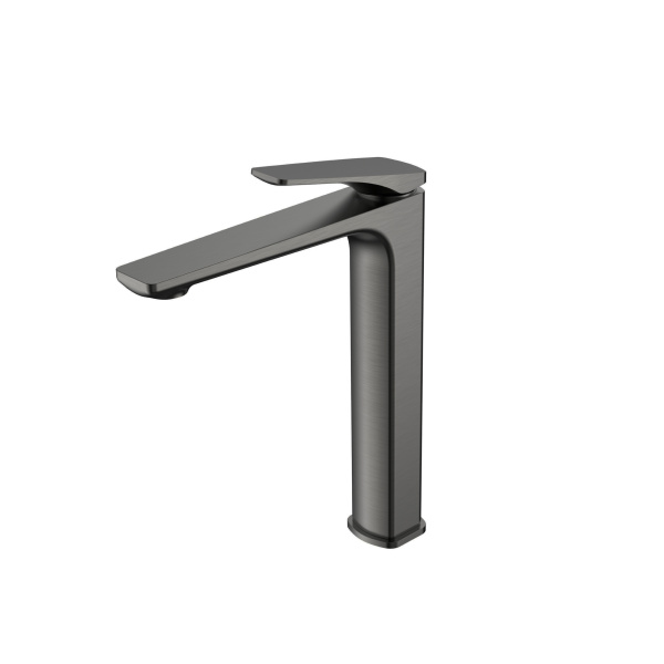 Высокий смеситель для раковины Vincea Puro VBF-5P02GM вороненая сталь фото