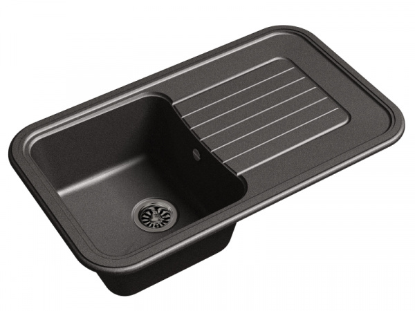 Мойка кухонная Ewigstein Antik A- 60F черный фото