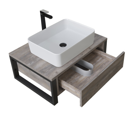 Консоль под накладную раковину Grossman Фарго-60 106023 бетон пайн фото