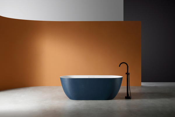 Ванна из искусственого камня Abber Frankfurt AM9941DB 170x75 синяя матовая фото