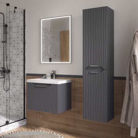 Тумба под раковину EQUIL Mirage 60 tpMIRAGE60.1Y-07 графит софт фото