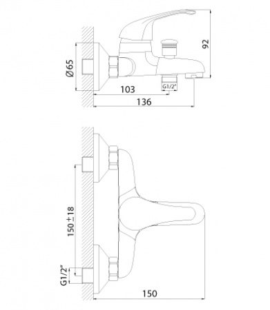 Смеситель для ванны с душем Rossinka A A35-31 фото