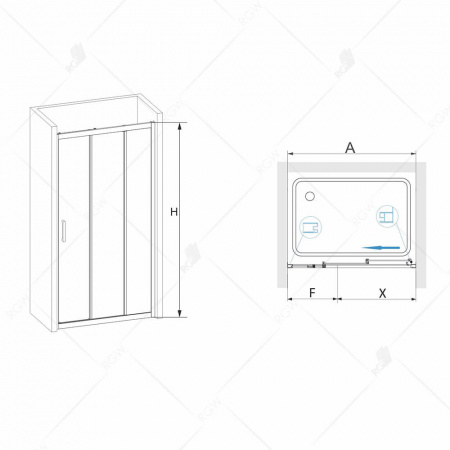 Душевая дверь RGW Passage РА-13 06081314-11 140 см фото